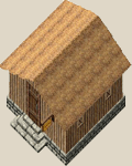 Small wood and straw house